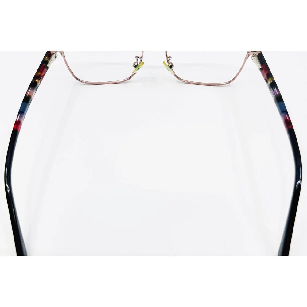 Nicole Miller Eyeglasses Womens Black Rose Gold EVERGREENCG C01 53-16-135